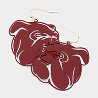 Cut Out Bulldog Dangle Earrings