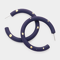 Gold Painted Hoop Earrings