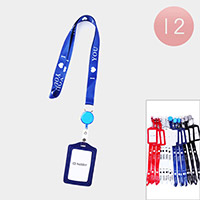 12PCS - I LOVE YOU Keychain ID Holders