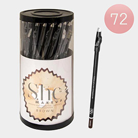 72PCS - Waterproof Brown Eye and Lip Pencils with Sharpeners