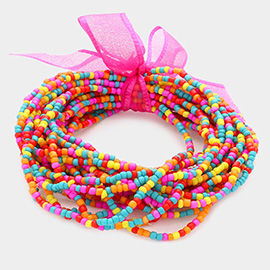 25PCS - Seed Beaded Stretch Bracelets