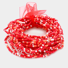 25PCS - Seed Beaded Stretch Bracelets