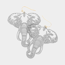 Elephant Filigree Dangle Earrings