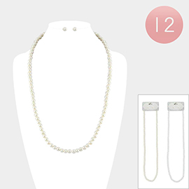 12PCS - Pearl Long Necklaces