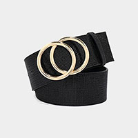 Open Metal Circle Link Bling Belt