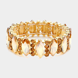 Marquise Stone Accented Stretch Evening Bracelet