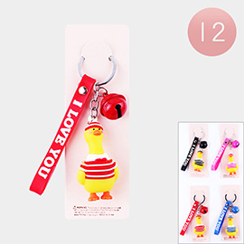 12PCS - I LOVE YOU Chick Keychains