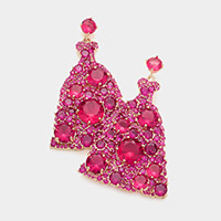 CZ Dress Dangle Evening Earrings