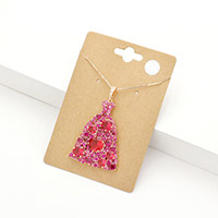 CZ Dress Pendant Necklace