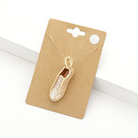 CZ Sneaker Pendant Necklace