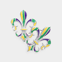 Mardi Gras Fleur de Lis Stud Earrings