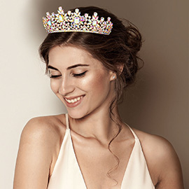 Multi Stone Embellished Princess Tiara