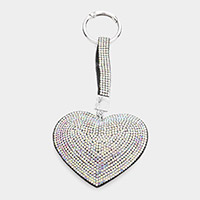 Bling Heart  Bag Charm / Keychain