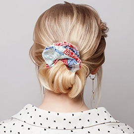 Aztec Patterned Scrunchie Hairband