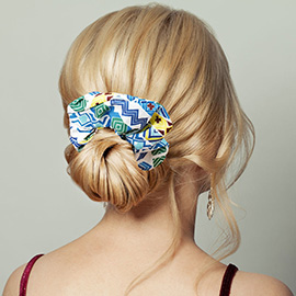 Aztec Patterned Scrunchie Hairband