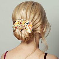 Aztec Patterned Scrunchie Hair Band