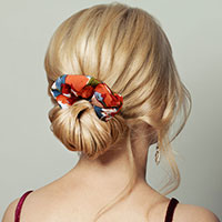 Flower Patterned Scrunchie Hair Band