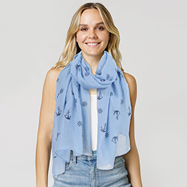 Anchor Patterned Scarf