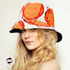 Reversible Chain Patterned Bucket Hat