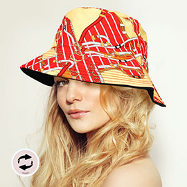 Reversible Chain Patterned Bucket Hat