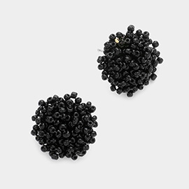 Seed Bead Cluster Stud Earrings