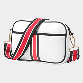 Color Block Detailed Solid Crossbody Bag