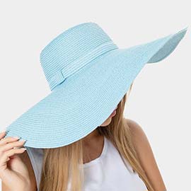 Solid Floppy Straw Sun Hat