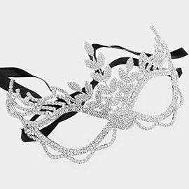 Rhinestone Pave Masquerade Mask