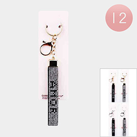 12PCS - Amor Bling Strap Keychains