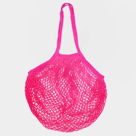 Solid Mesh Net Tote Bag