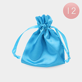 12PCS - 4 X 4.5 Ribboned Satin Organza Gift Bags