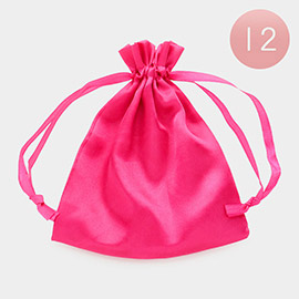 12PCS - 5 X 6.25 Ribboned Satin Organza Gift Bags