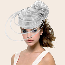 Fabric Pointed Elastic String Dressy Hat