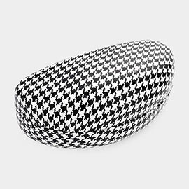 Houndstooth Patterned Shell Eyewear Case