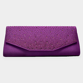 Bling Solid Rectangle Evening Clutch / Crossbody Bag