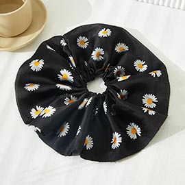 Daisy Flower Patterned Scrunchie Hair Band