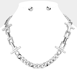 Metal Chain Link Necklace