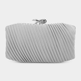 Pleated Evening Clutch / Crossbody Bag