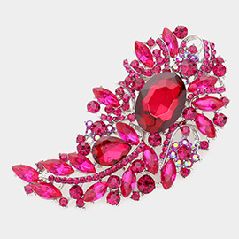 Multi Stone Embellished Pin Brooch