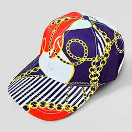 Chain Patterned Baseball Cap