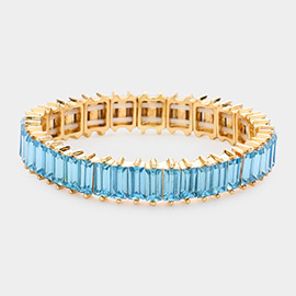 Baguette Stone Stretch Evening Bracelet