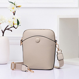 Pebbled Faux Leather Mini Crossbody Bag