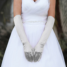 Dressy Satin Wedding Gloves