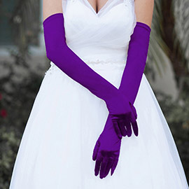 Dressy Satin Long Wedding Gloves