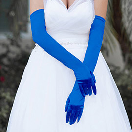 Dressy Satin Long Wedding Gloves