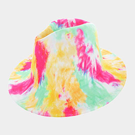 Tie Dye Patterned Panama Hat