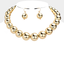 Metal Ball Collar Necklace