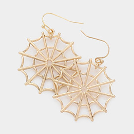 Metal Cobweb Dangle Earrings