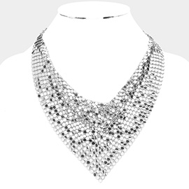 Secret Box _ Mesh Chain Bib Necklace