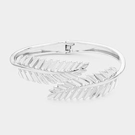 Metal Leaf Hinged Bracelet